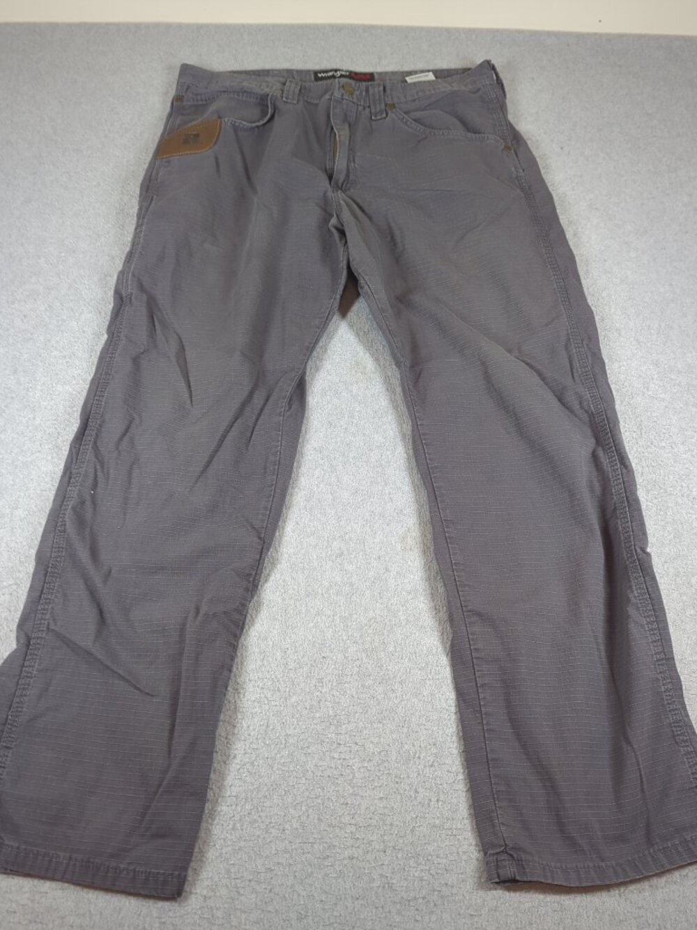 Wrangler Riggs Workwear Pants Mens 34x32 (Actual 34x31) Gray Ripstop Lightweight